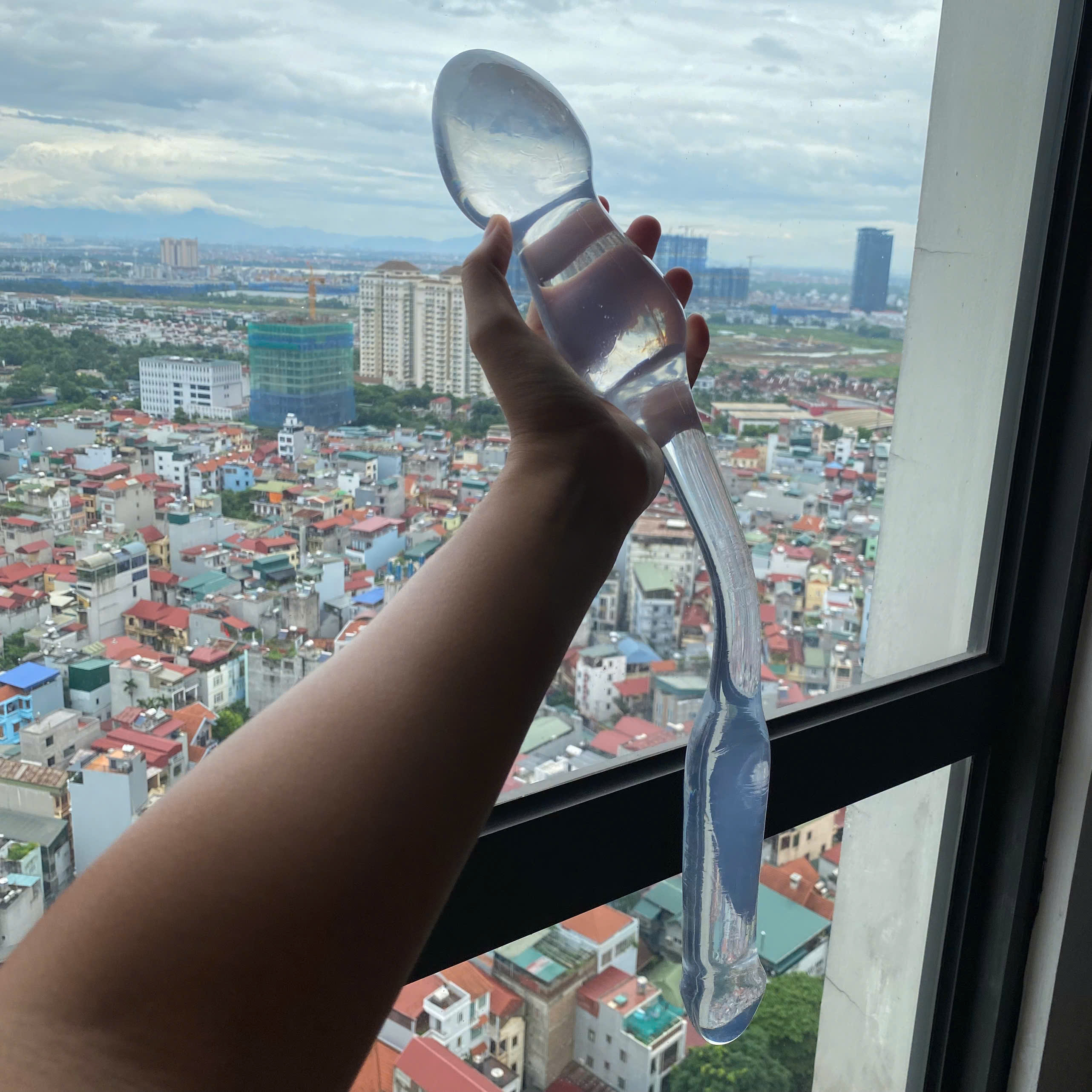 Dildo hai đầu dành cho Les massage điểm G và hậu môn cao cấp