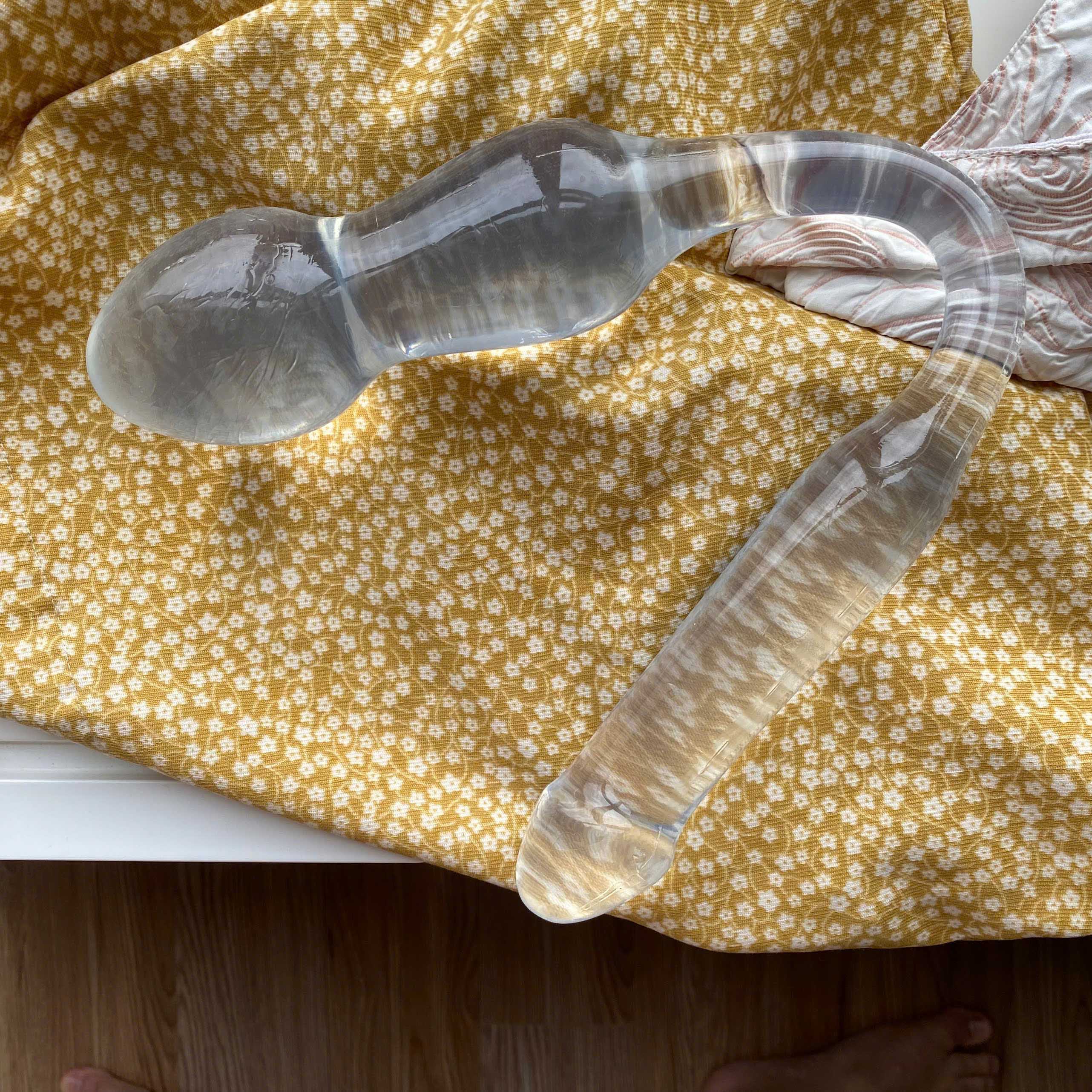 Dildo hai đầu dành cho Les massage điểm G và hậu môn cao cấp