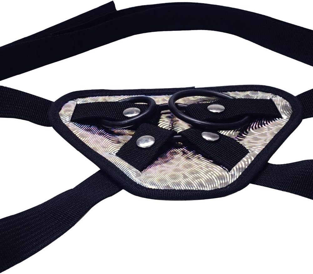 Dương vật giả trong suốt kèm dây đeo kim tuyến hấp dẫn