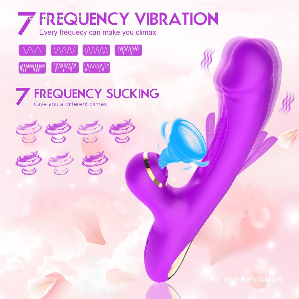 Dương vật giả vảy khế 7 chế độ rung hút 3 trong 1 cầm tay
