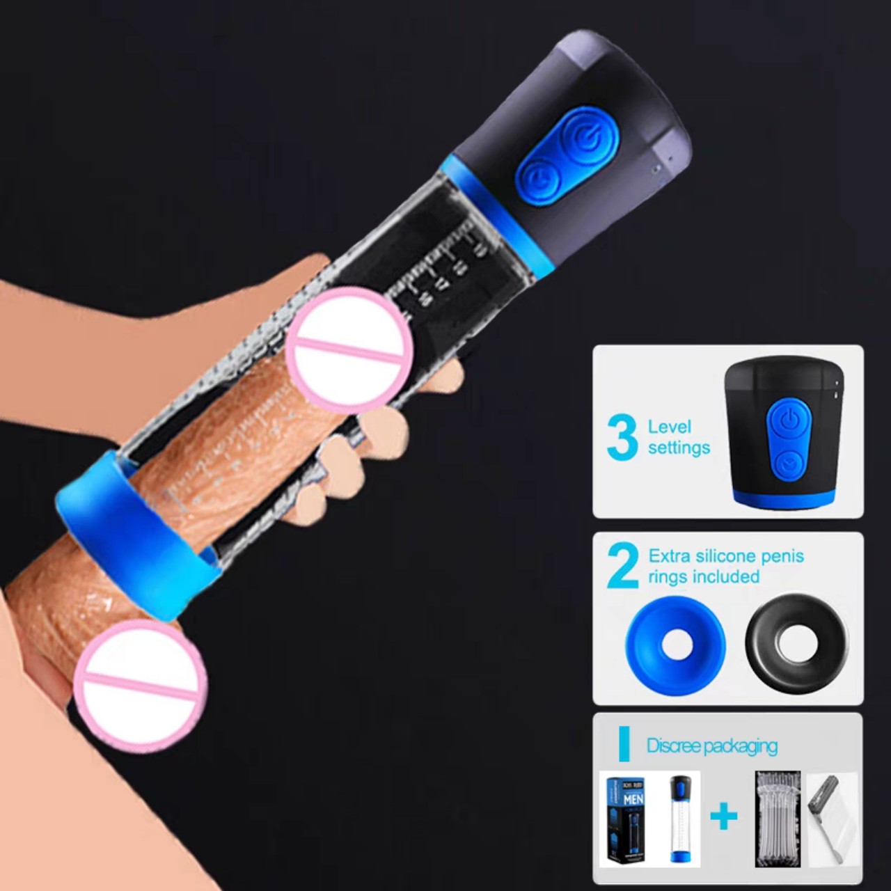 Máy tập dương vật Penis Pump tự động Men Powerup