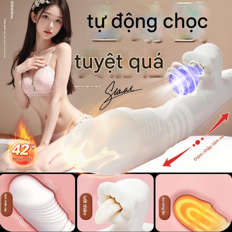 Máy massage cầm tay 9 chế độ bi gai thụt hút tự động sưởi ấm thông minh