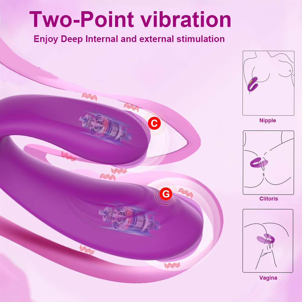 Máy rung điểm G điều khiển từ xa kích thích 2 điểm cùng lúc