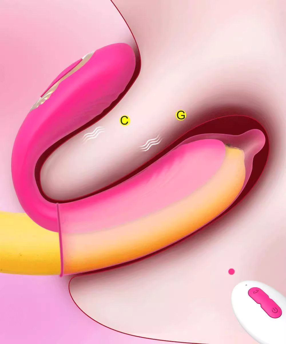 Máy rung ngoáy âm đạo 2 điểm điều khiển từ xa cao cấp