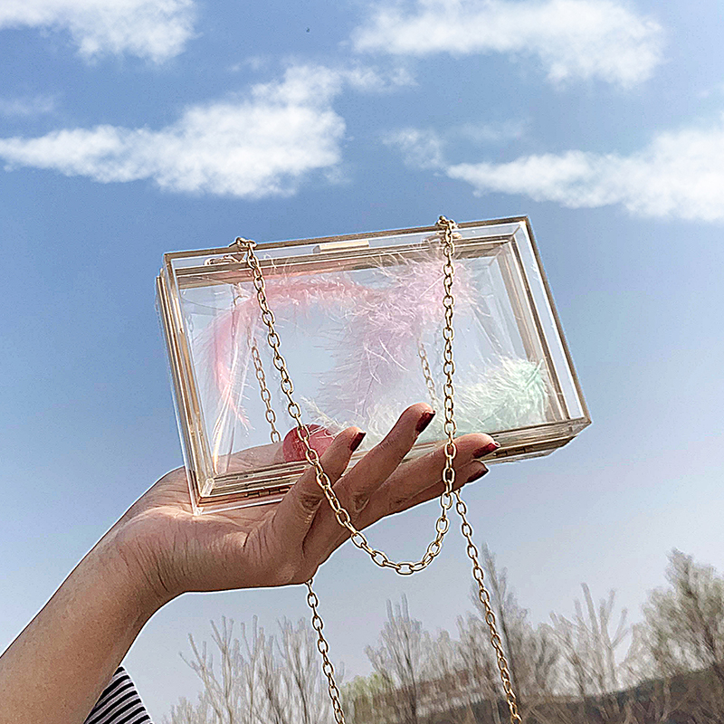 Túi xách trong suốt dáng chữ nhật