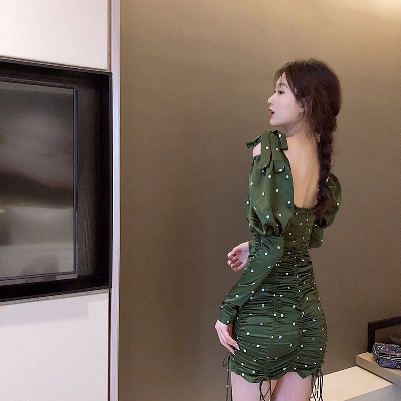 Váy đi tiệc Quảng Châu chấm bi