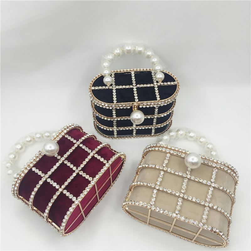 Túi xách da lộn ngọc trai cao cấp