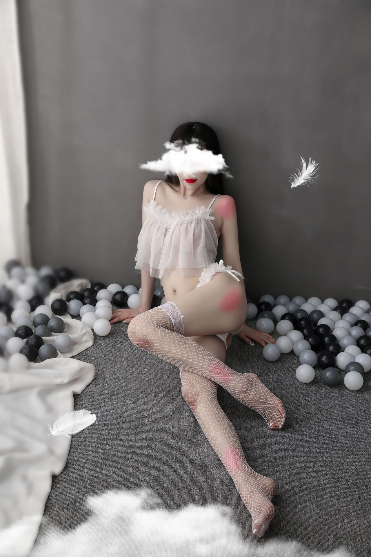 Đồ ngủ voan hoa mỏng 2 dây