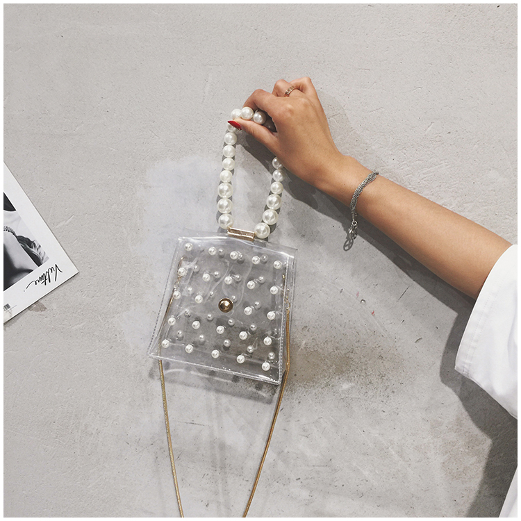 Túi xách trong suốt ngọc trai