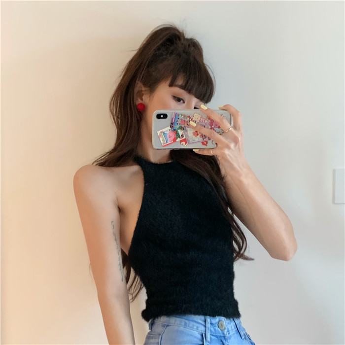 Áo Croptop len trơn