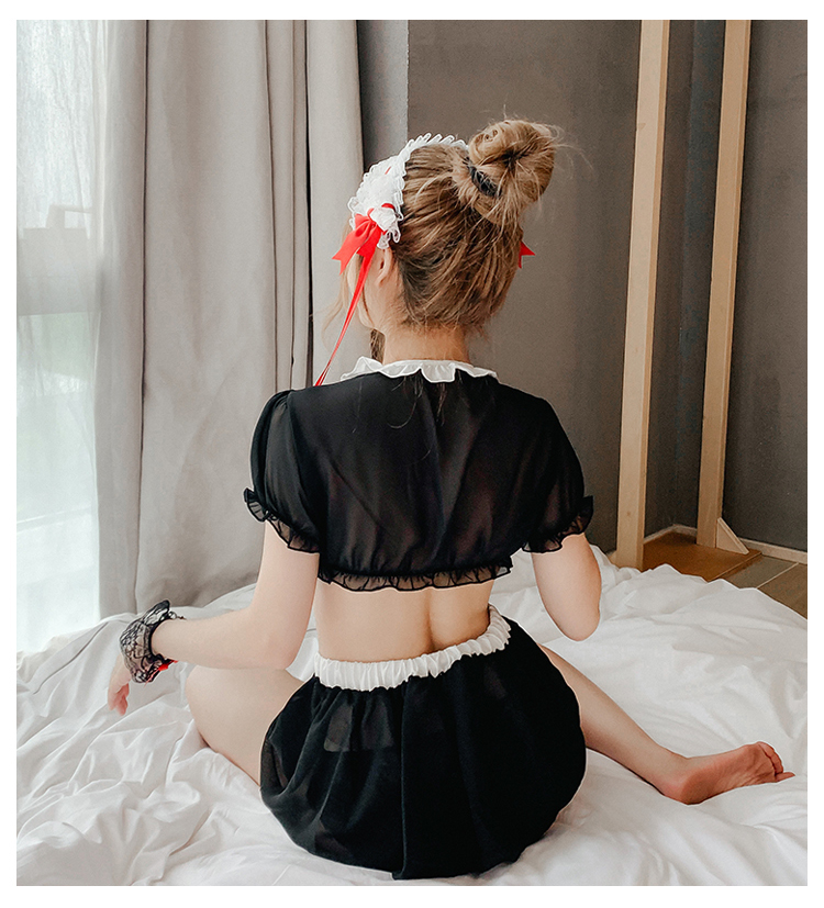 Váy ngủ Cosplay hầu gái 2 mảnh