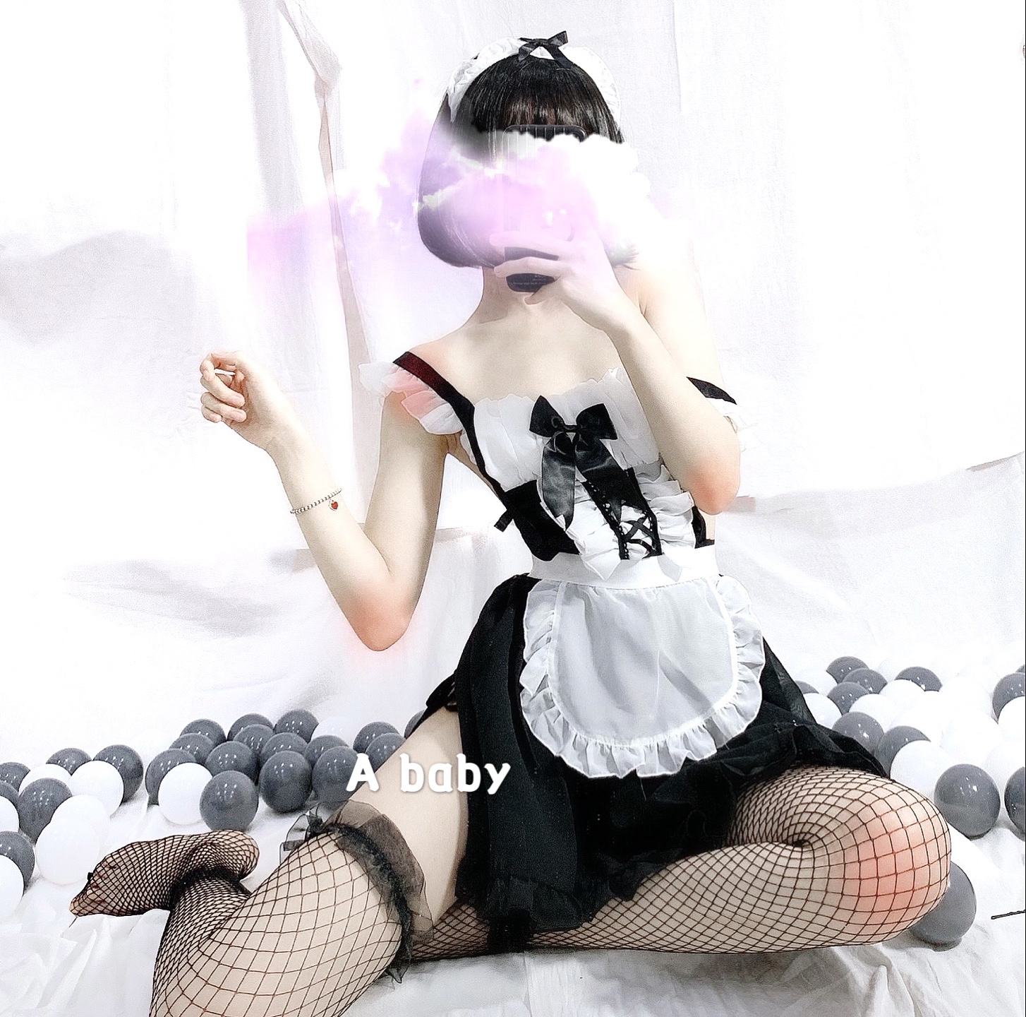 Váy ngủ Cosplay giúp việc chụp ảnh