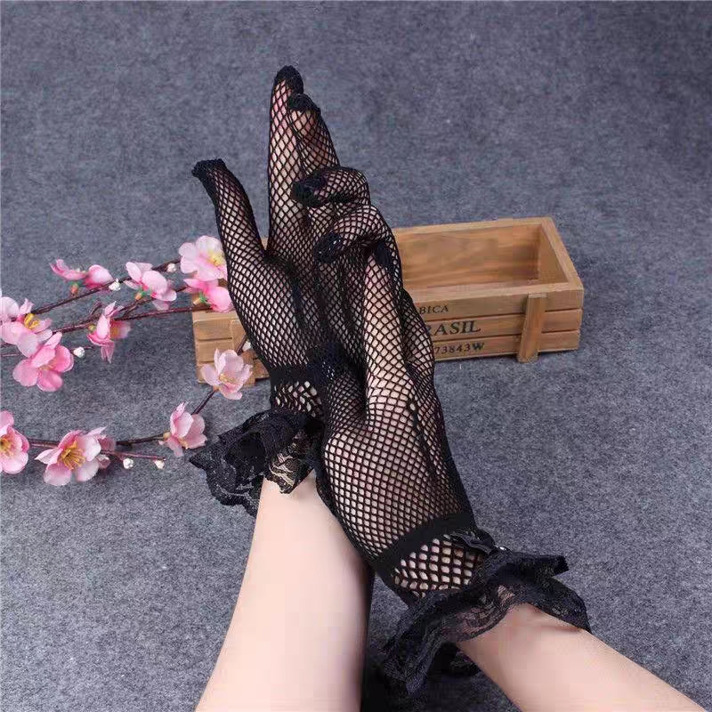 Găng tay ren kèm nơ