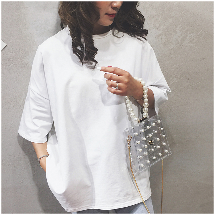 Túi xách trong suốt ngọc trai