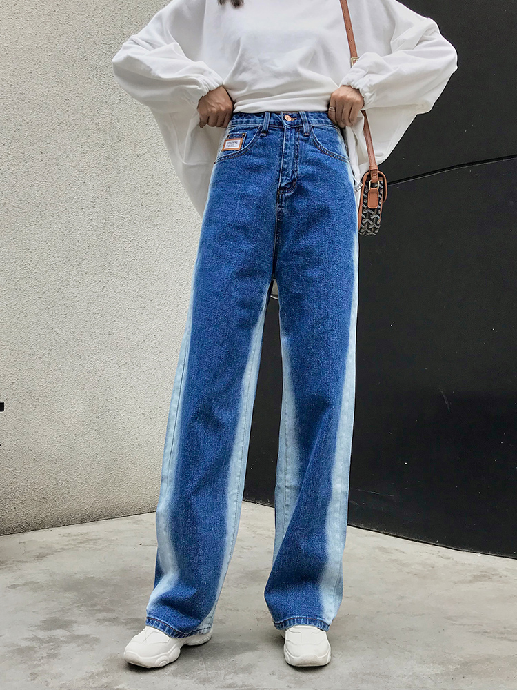 Quần bò jeans sọc trắng 2 bên