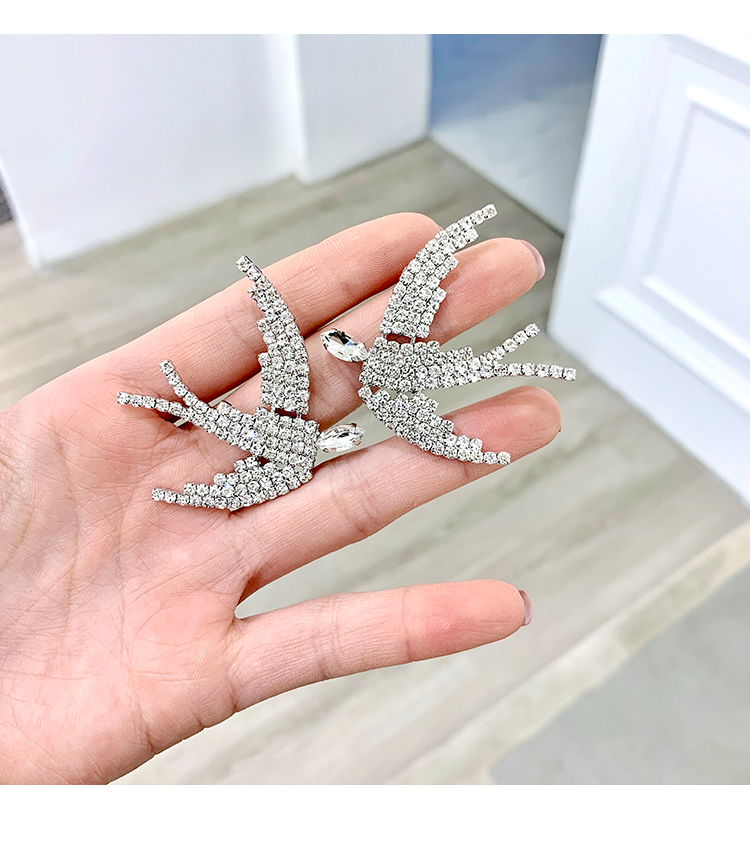 Khuyên tai bạc cánh chim én