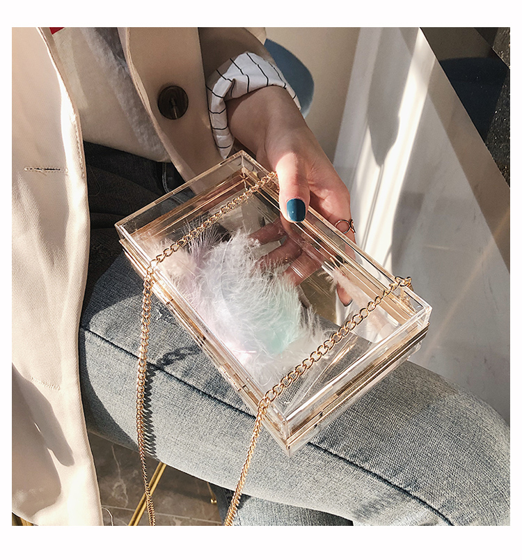 Túi xách trong suốt dáng chữ nhật