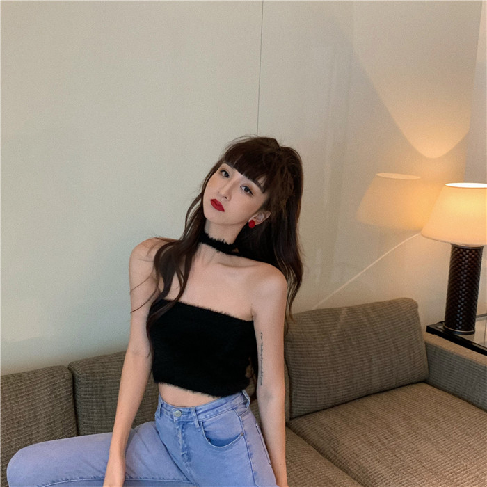 Áo Croptop len trơn