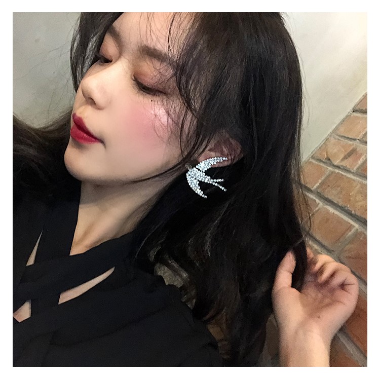 Khuyên tai bạc cánh chim én