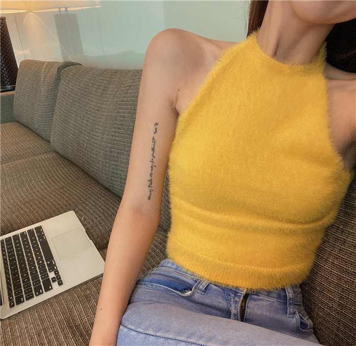 Áo Croptop len trơn