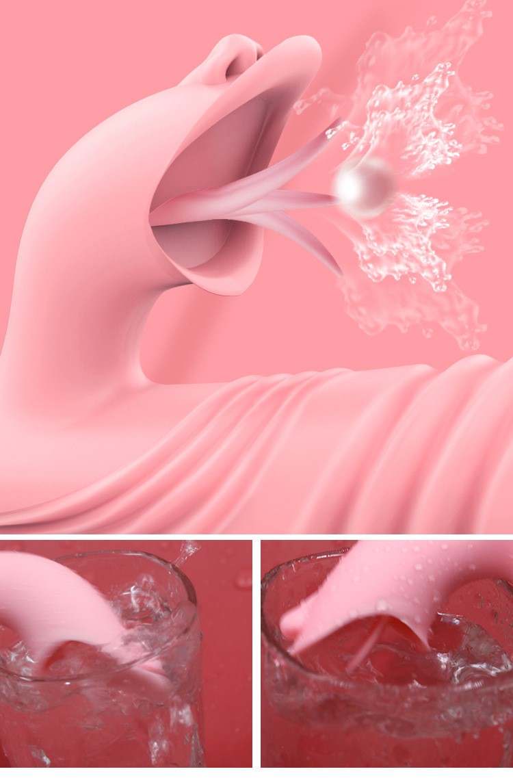 Chày rung âm đạo lưỡi liếm co giãn nóng 42 độ