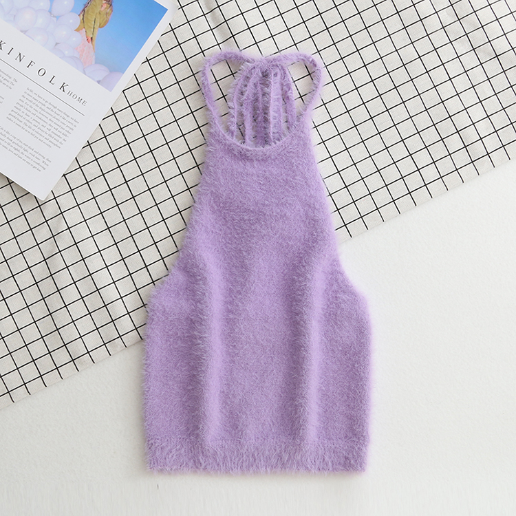 Áo Croptop len trơn