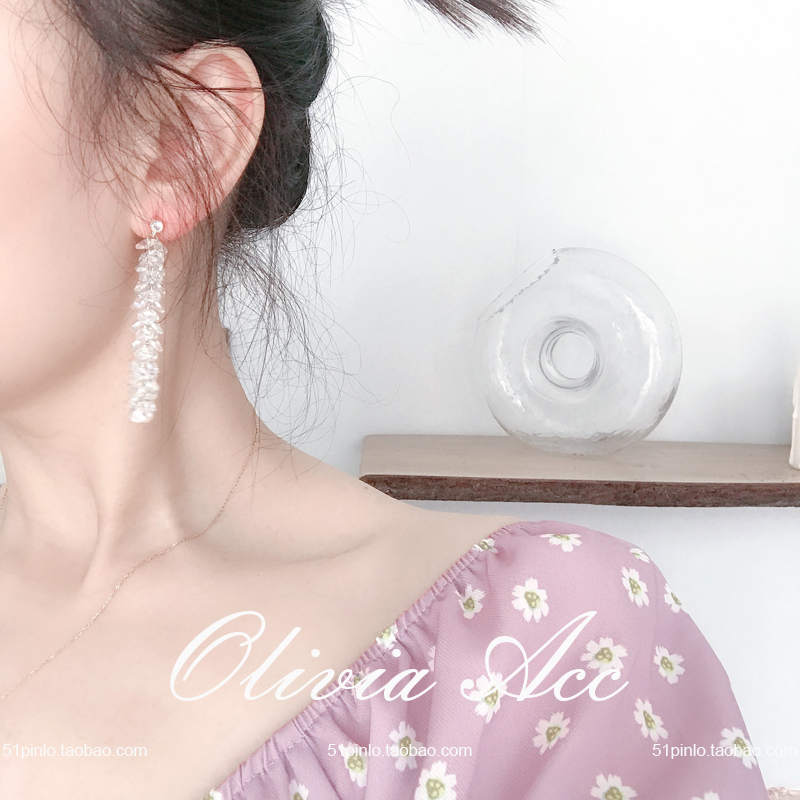 Khuyên tai bạc tiểu thư công chúa