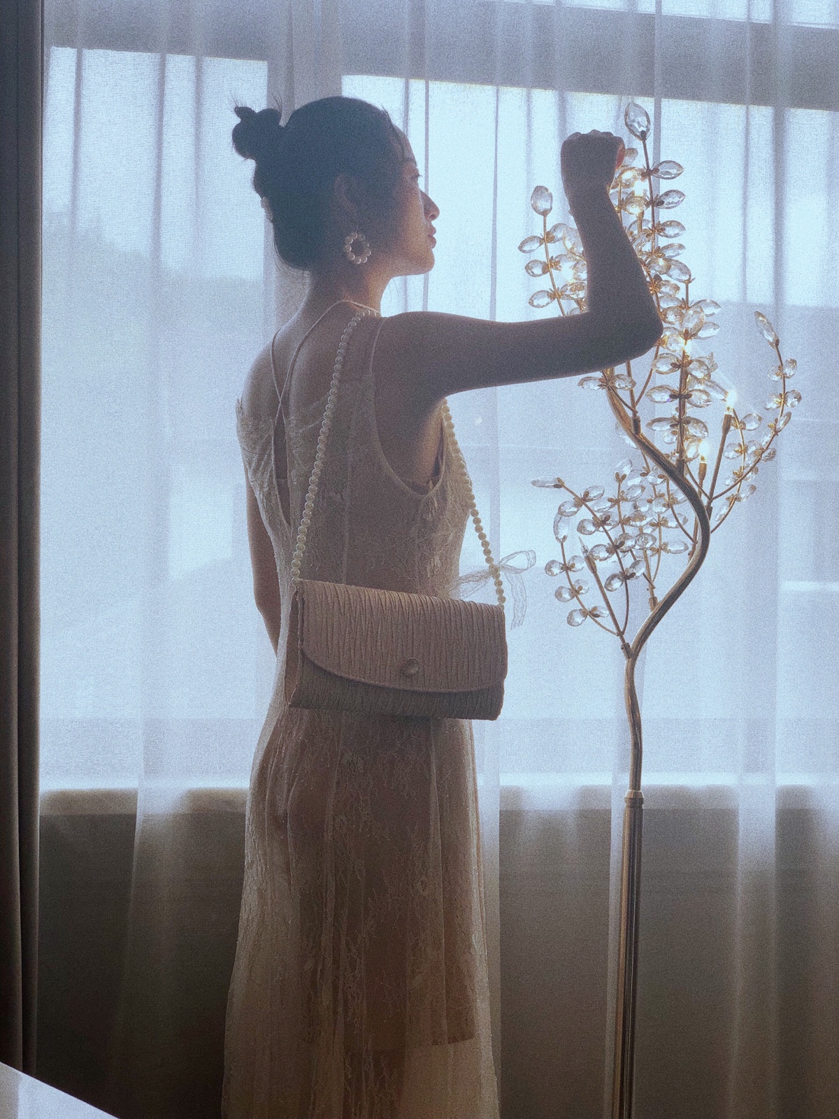 Túi xách đũi dây ngọc trai