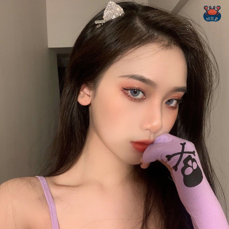 Kẹp tóc tai mèo đính đá