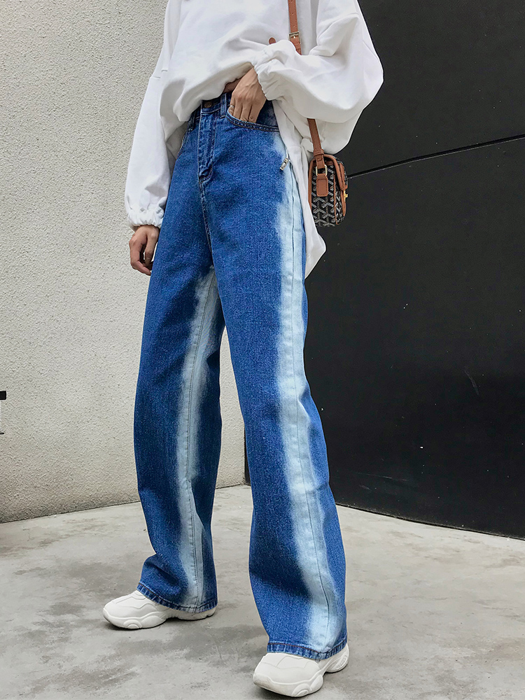 Quần bò jeans sọc trắng 2 bên