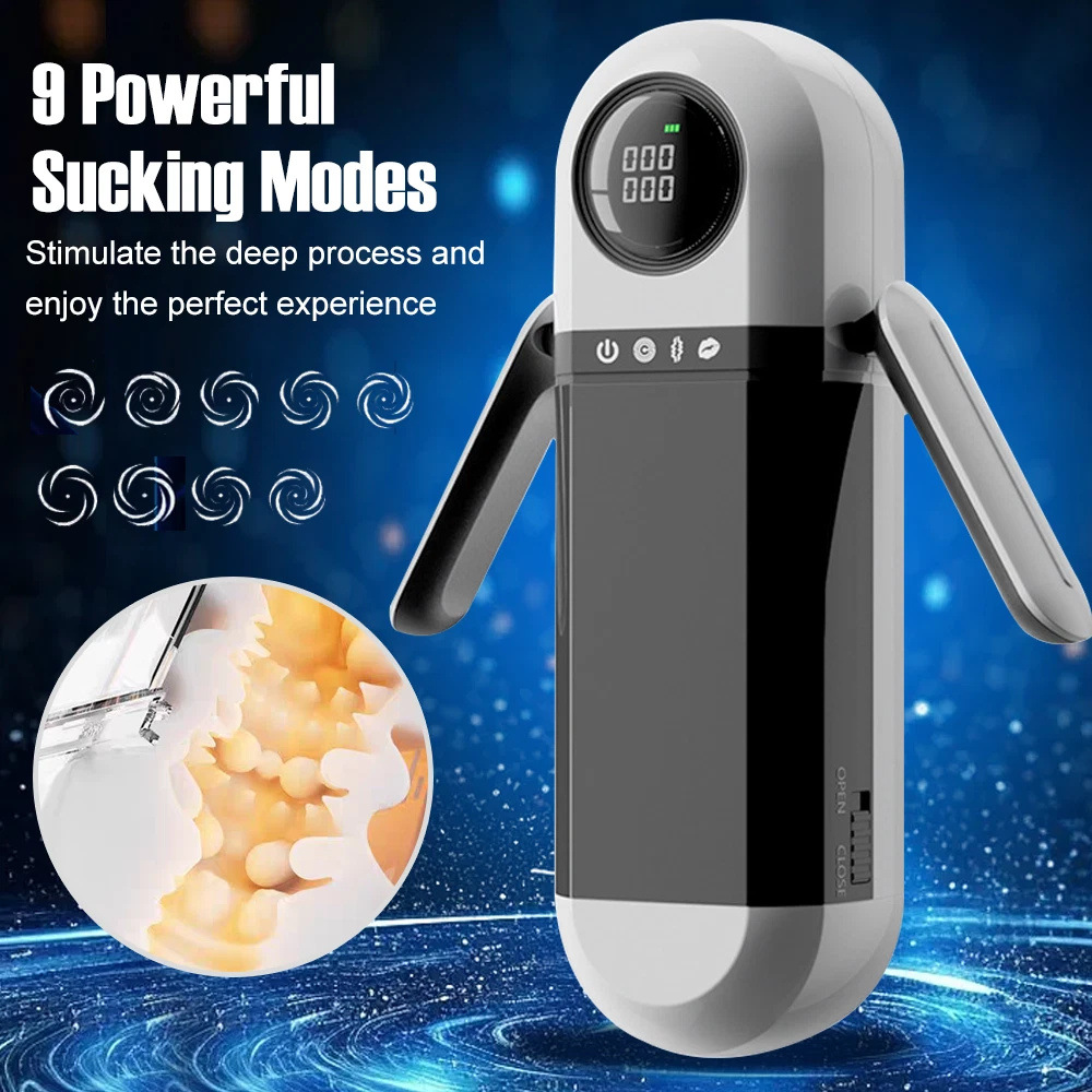 Robot thủ dâm rung thụt hút âm thanh rên rỉ có tay cầm cao cấp