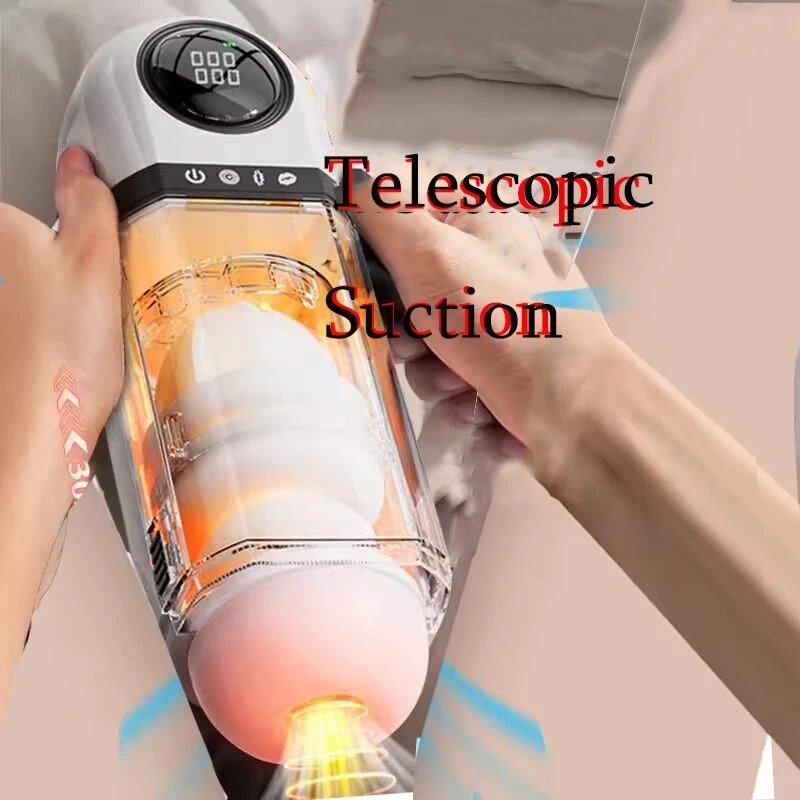 Robot thủ dâm rung thụt hút âm thanh rên rỉ có tay cầm cao cấp