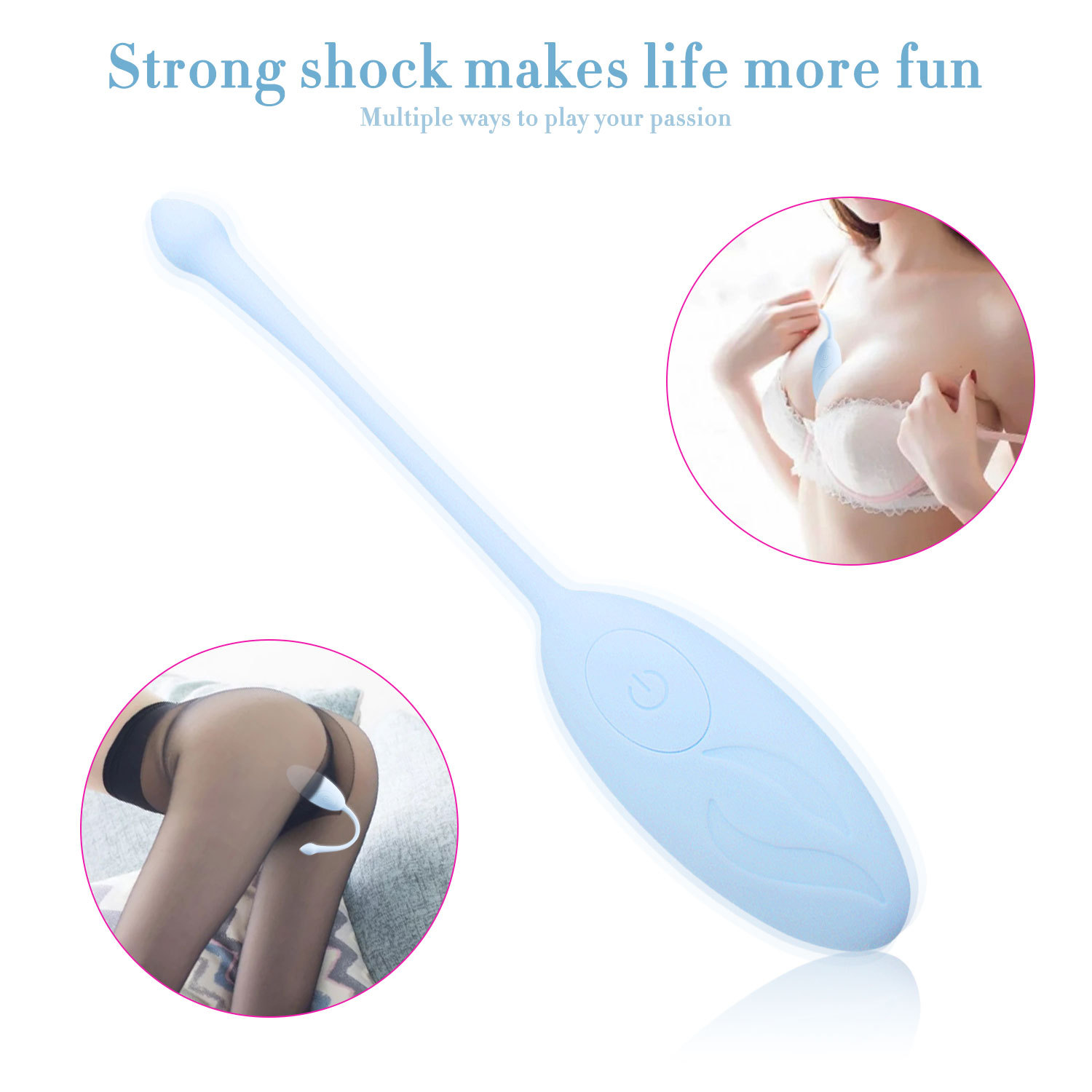 Trứng rung điều khiển từ xa nòng nọc đuôi dài rung mạnh mẽ