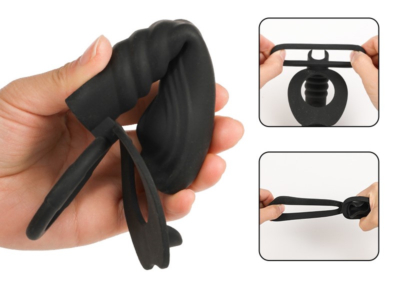 Vòng đeo dương vật chọc hậu môn khóa tinh dịch