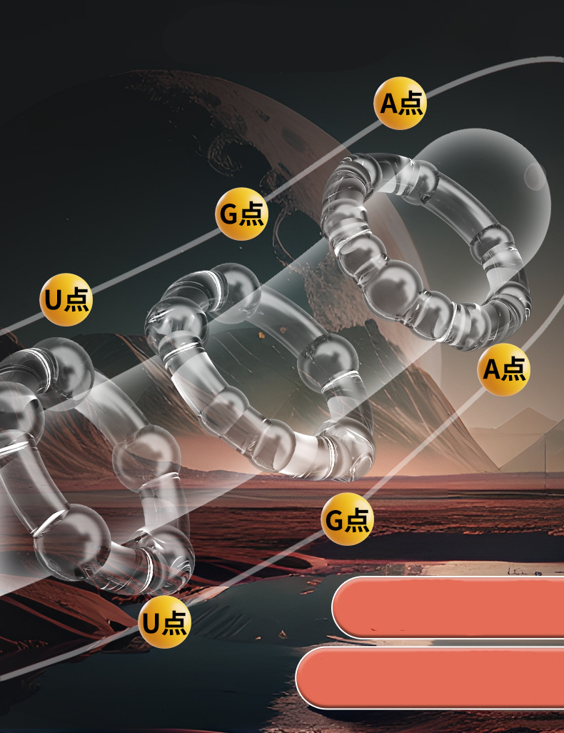 Vòng đeo Stay Hard Beaded Cockrings trong suốt