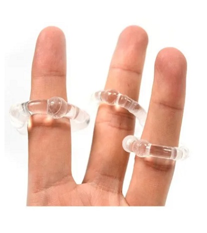 Vòng đeo Stay Hard Beaded Cockrings trong suốt