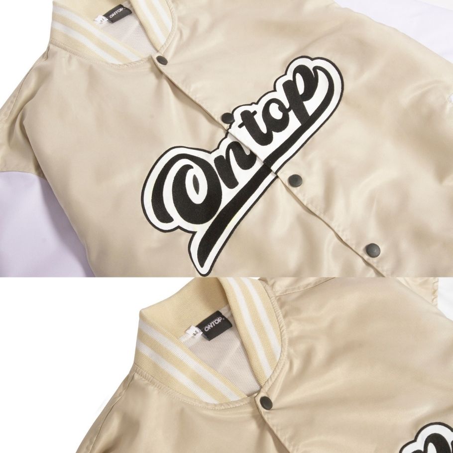 Áo khoác Local Brand ONTOP Varsity Jacket 90 - Cream 