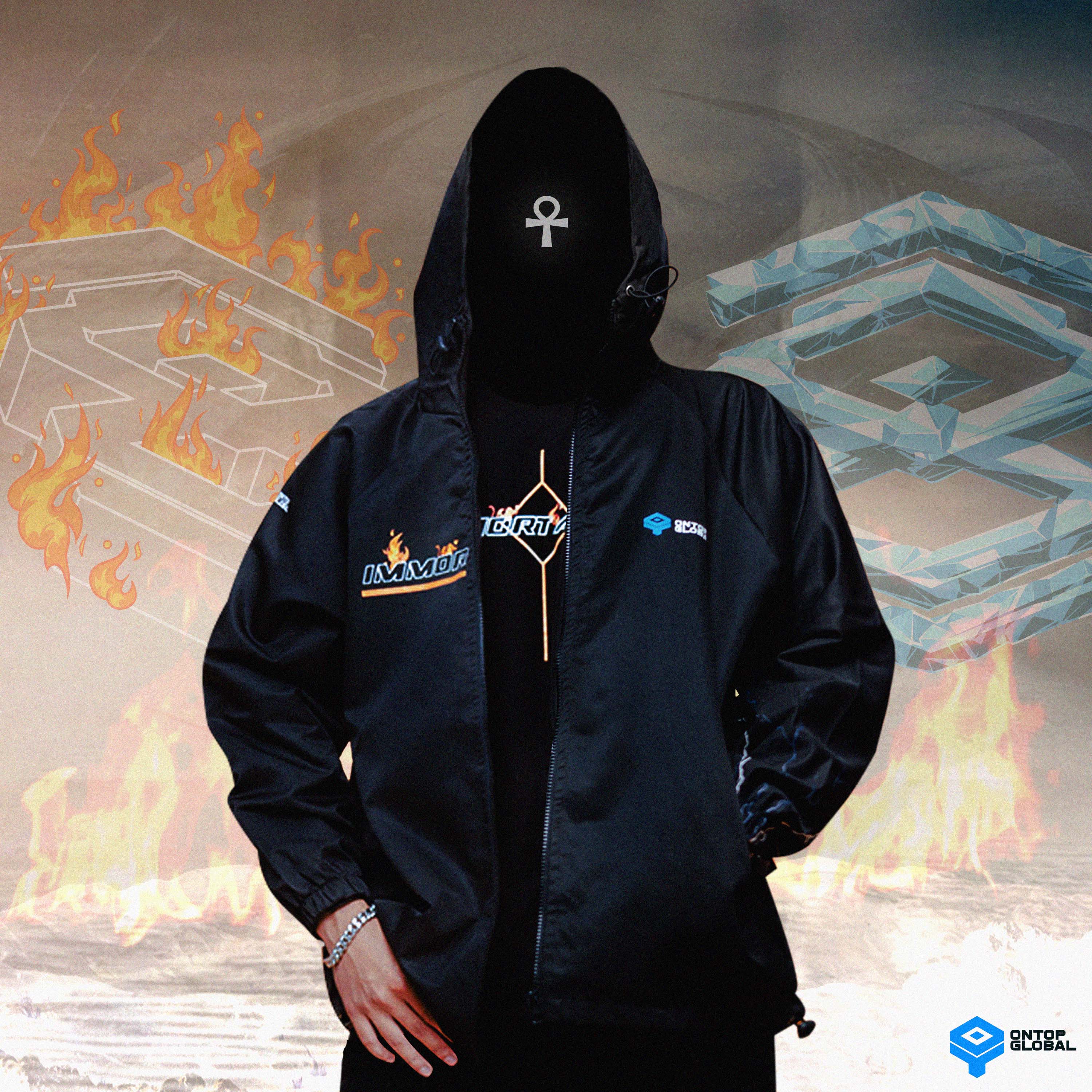 áo khoác street style dù hai lớp