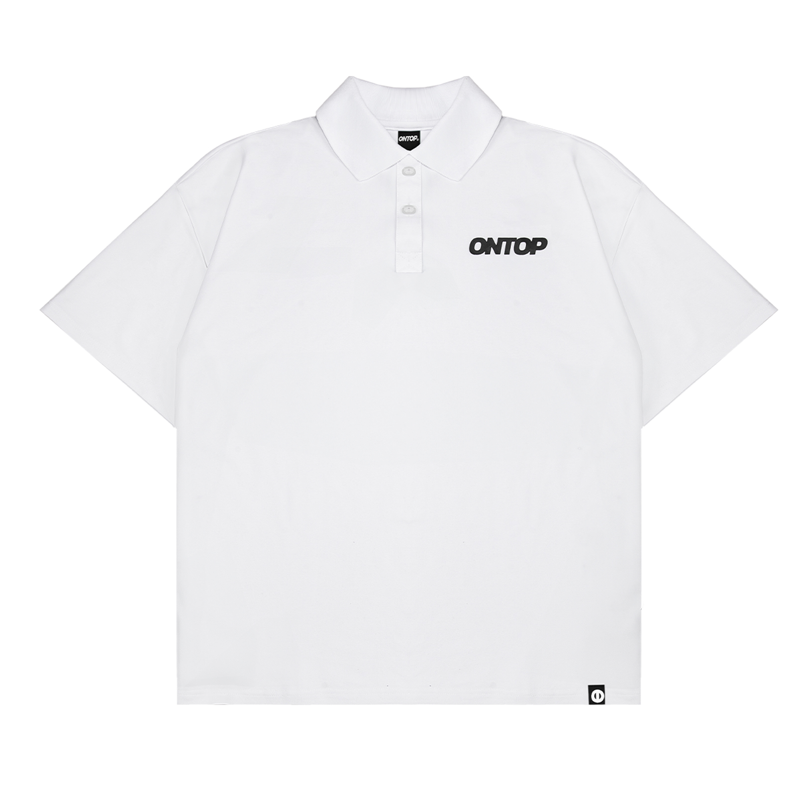 Áo polo trắng form rộng ONTOP