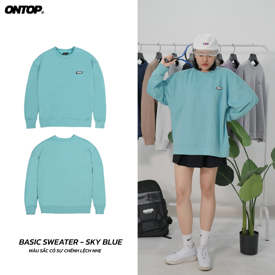 Áo sweater nữ form rộng local brand ONTOP