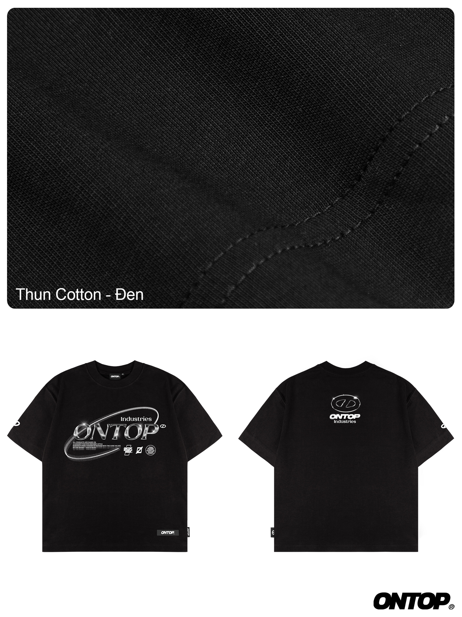 Áo thun đen nam ONTOP