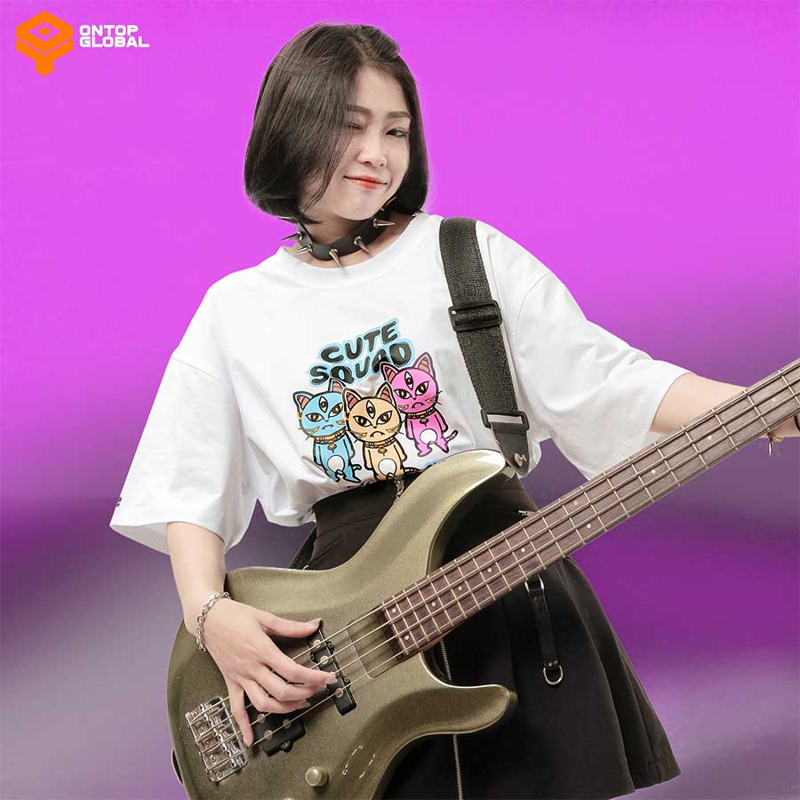 Áo thun local brand nam nữ màu trắng