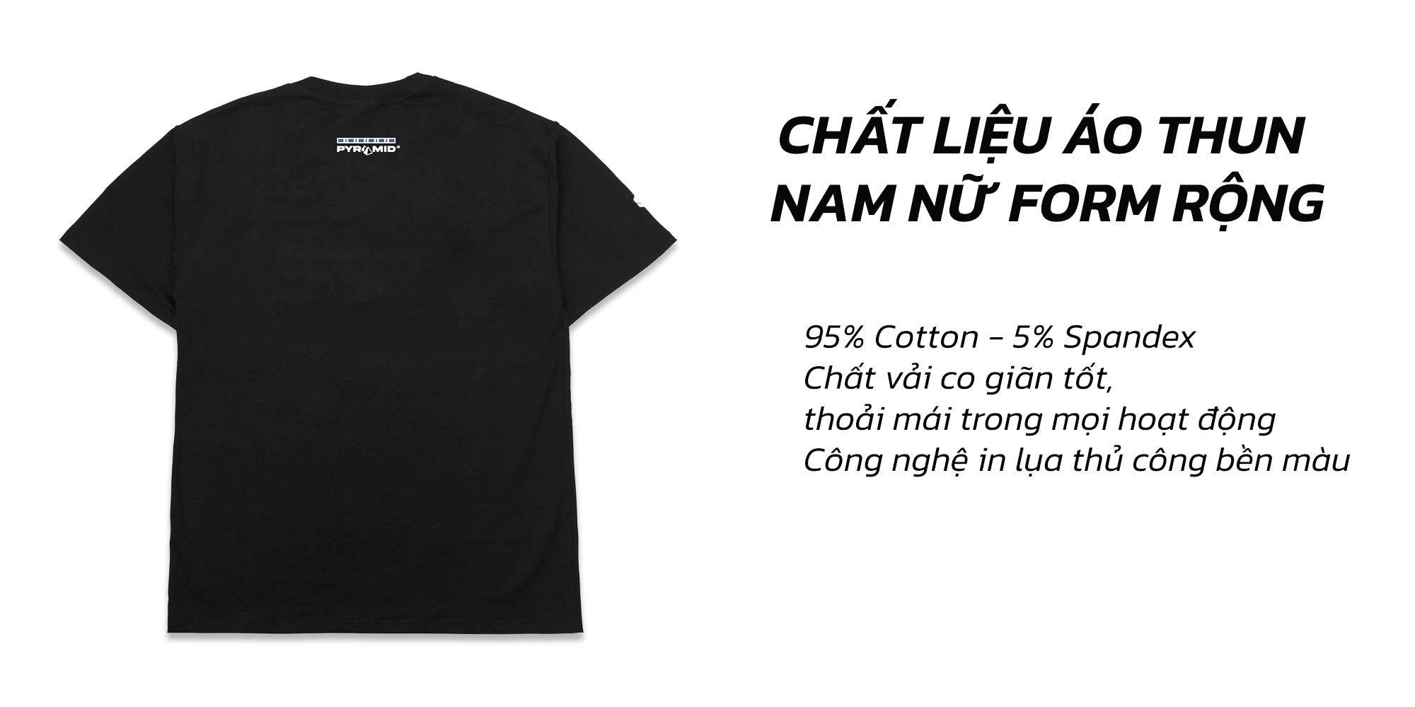 áo thun nam nữ form rộng màu đen