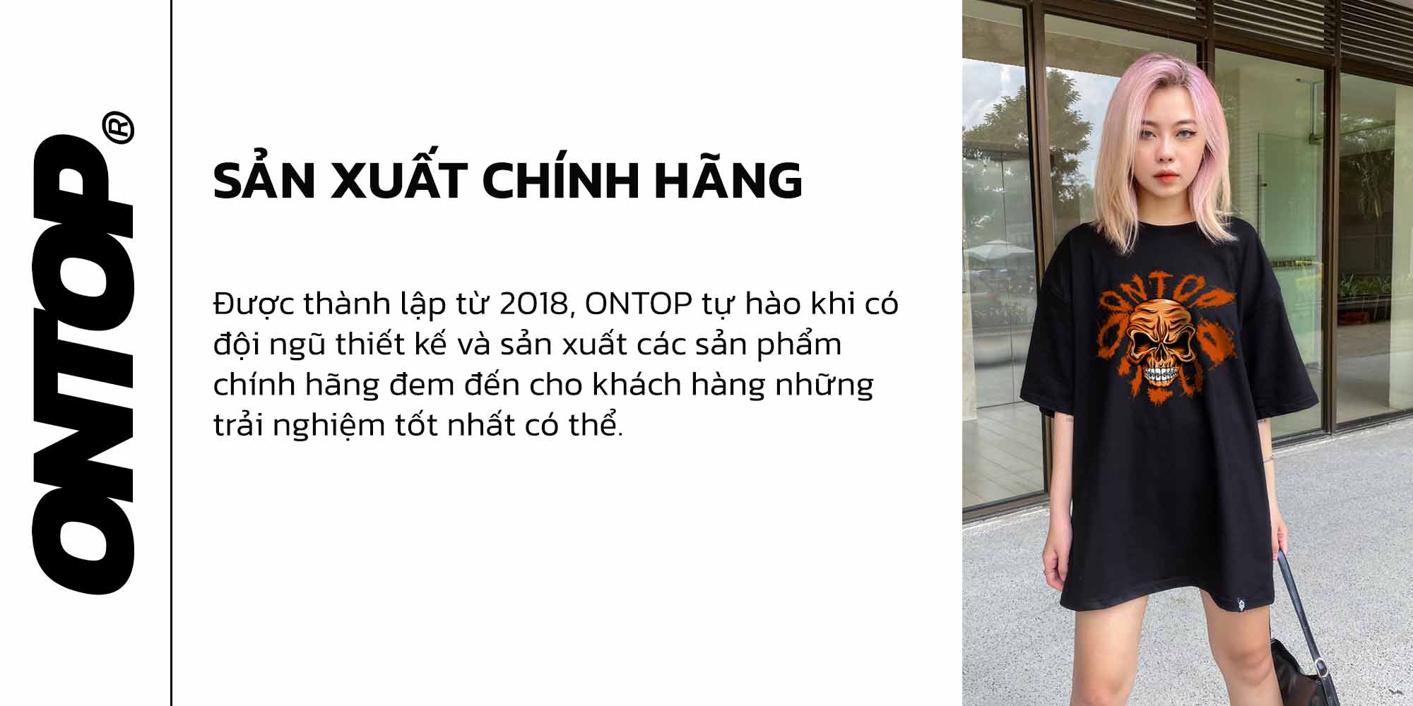 Áo thun nam nữ form rộng màu đen local brand ONTOP