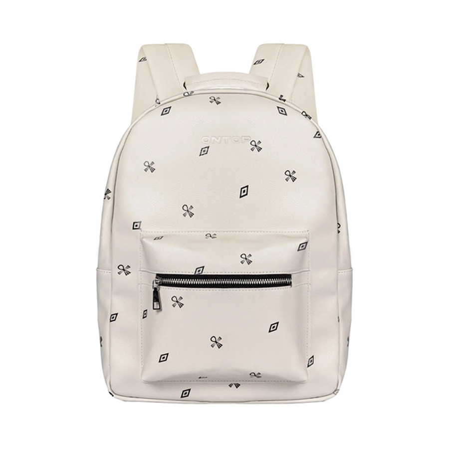 Balo da họa tiết màu kem ONTOP