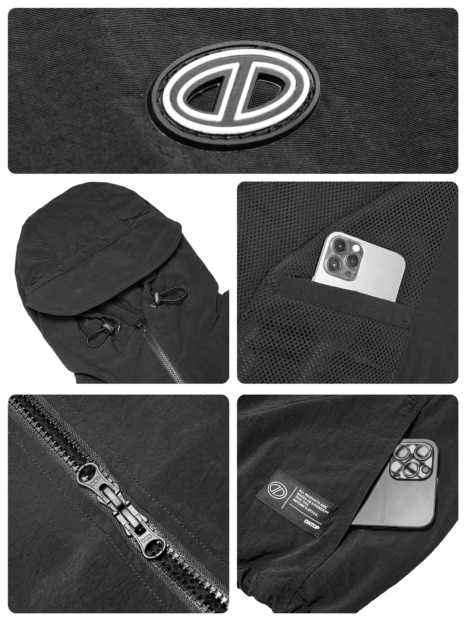 Áo gile nam có mũ ONTOP Nylon Hooded Vest O-AK1