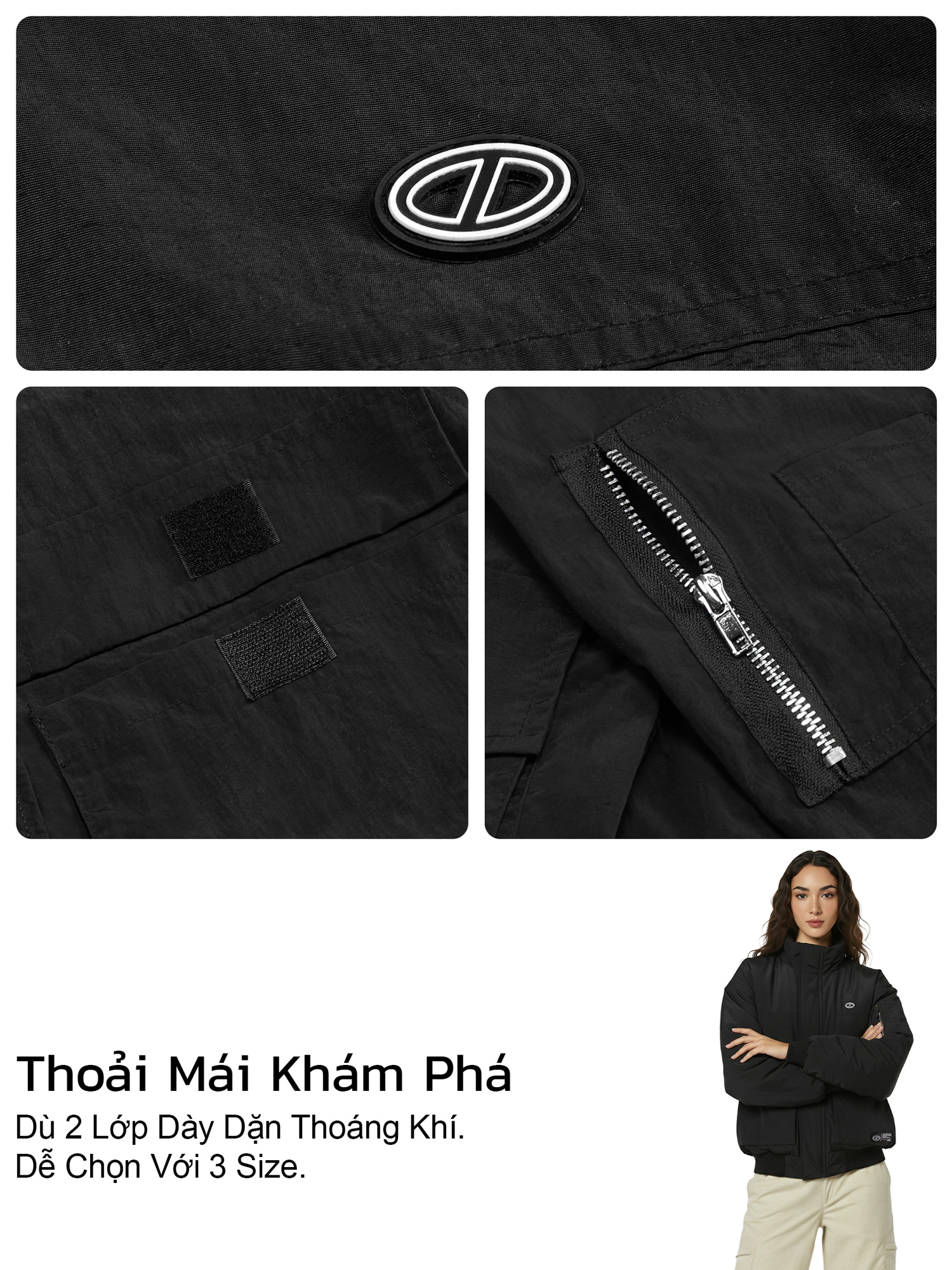 Áo khoác dù nhăn 2 lớp ONTOP