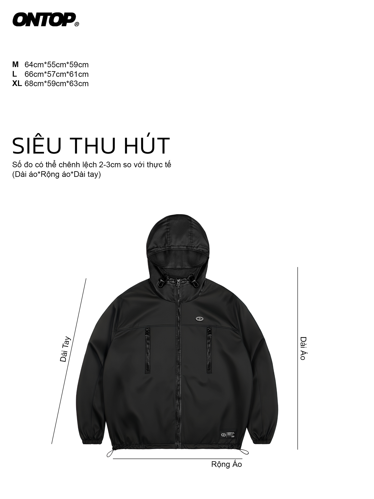 Áo khoác dù chống nắng ONTOP