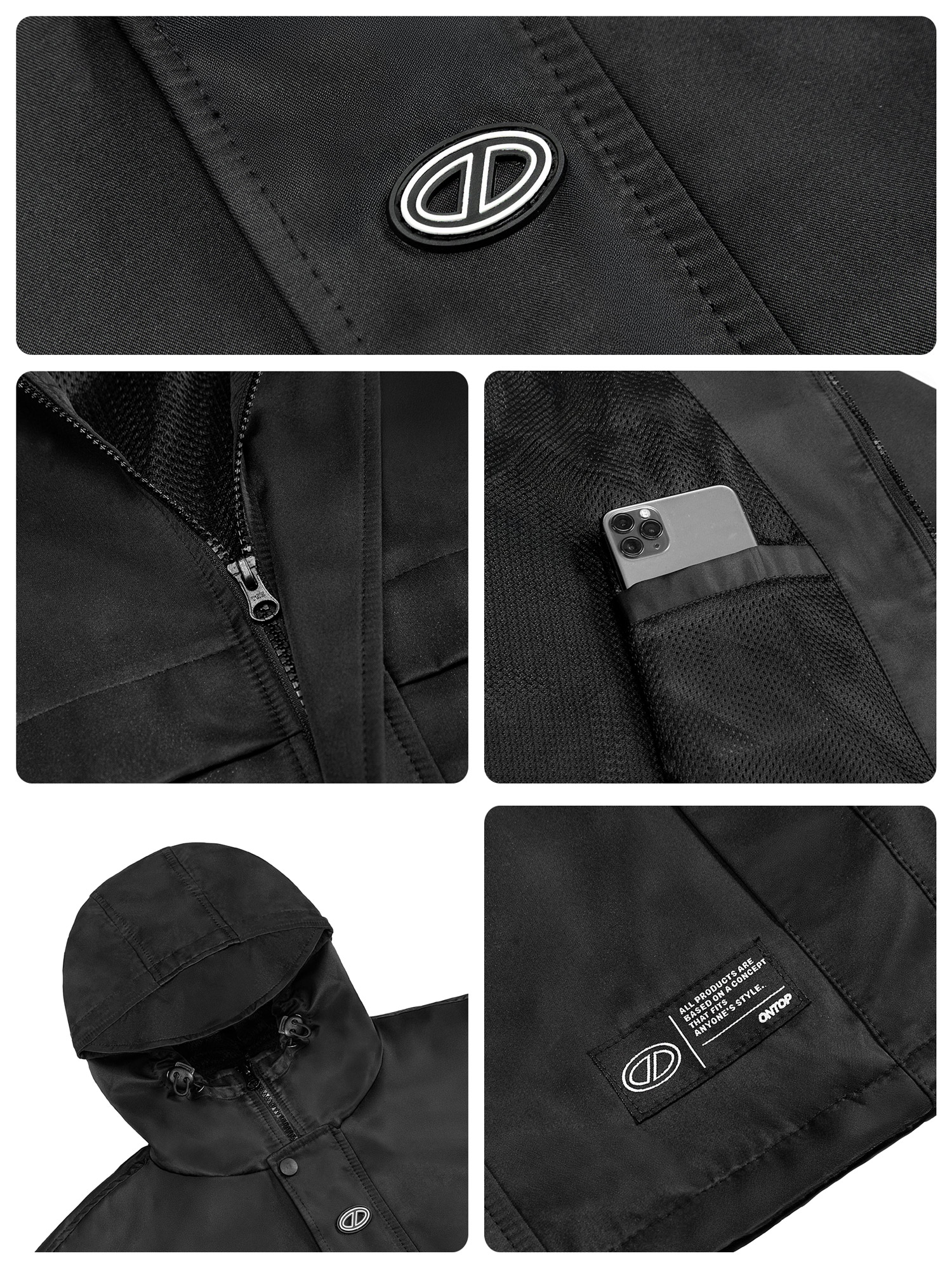 Áo khoác dù gió nam ONTOP