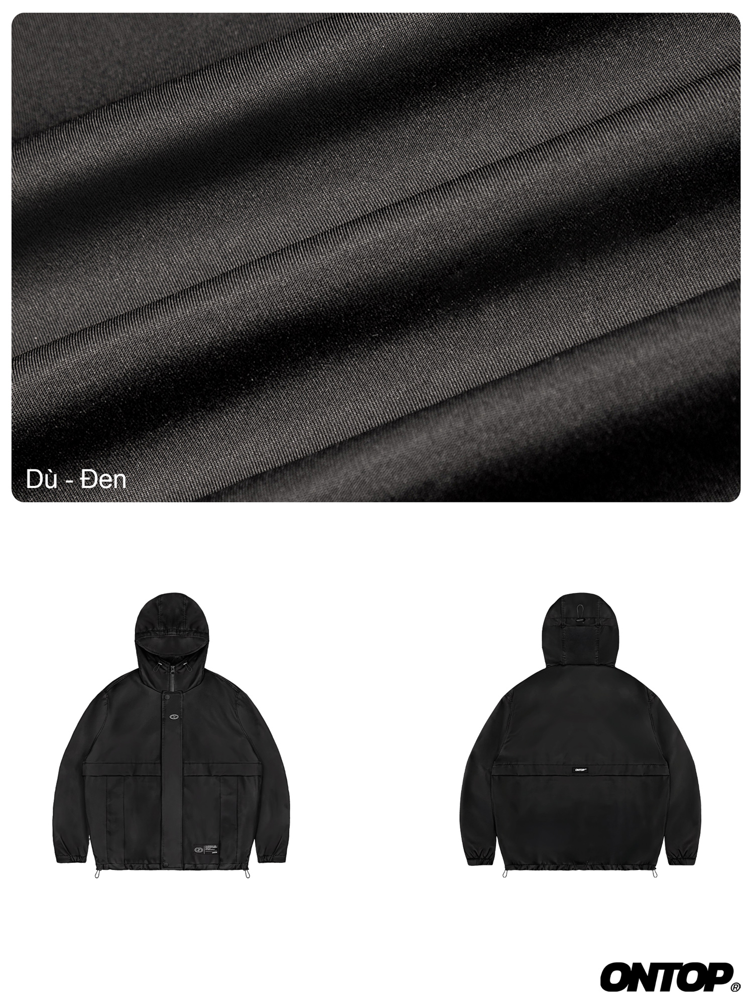 Áo khoác dù gió nam ONTOP